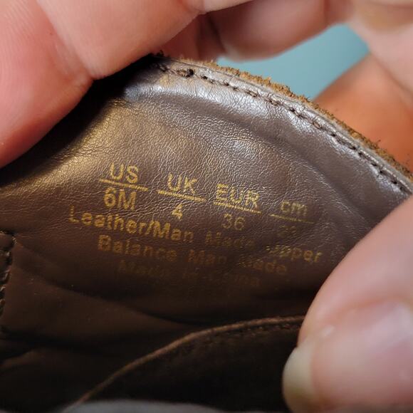 Franko Sarto "Dotty" Brown Leather Chunky Stacked Heel Ankle Bootie sz 6 - Picture 7 of 8